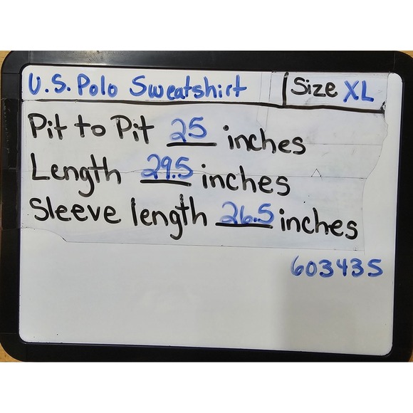 US Polo Assn Mens Sweatshirt XL Blue Crewneck Pullover Logo 113028Y1 - Picture 4 of 7